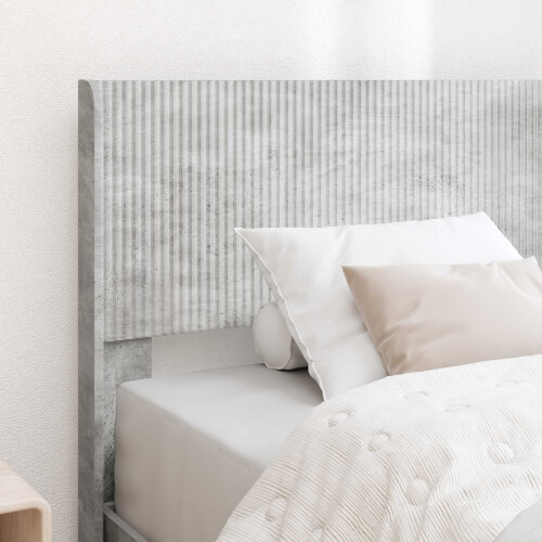 VidaXL vidaXL Bed Frame with Storage and Headboard Concrete Grey 100 x 200 cm 1