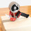 Tape Dispenser with Handle, 7.5 cm Core, Ergonomic, Heavy Duty Packing, Black Red 6