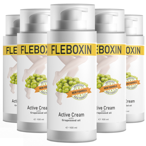 Κρέμα Fleboxin - 500ml (5x100ml) - με Βούτυρο Σέα & Υαλουρονικό