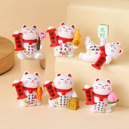 Lucky Cat Diy Scene Kit Pvc Figurine For Visual Development And Fun Family 1