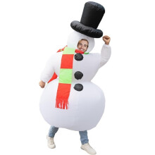 (Schneemann, 150–190 cm) Aufblasbarer Weihnachts-Schneemann-Kostüm
