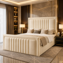 (Blue (without Mattress), 3ft Single (with Gas Lift)) Plush Bumper Bar Panel Double Bed Frame 54in Headboard 20in Footboard Mattress & Gas Lift Storage