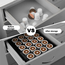 Porte-Dosettes pour , Support de Rangement pour 20 Dosettes de Café, pour Comptoir, Bar à Café ou Bureau, Noir
