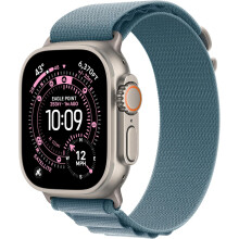 Apple Watch Ultra 3 GPS + Cellular 49 mm Tytanowa koperta Naturalny tytan z paskiem Alpine Loop Jasnoniebieski Small