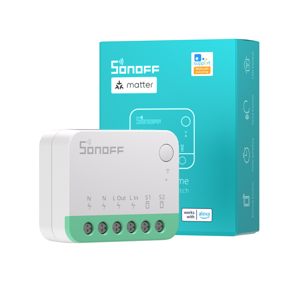 SONOFF Matter Smart Switch，Wifi Mini DIY Module，works with Alexa/Google Home，Neutral Required - Image 4