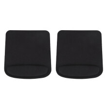 2X Rectangle Wrist Support Cloth + EVA Mouse Pad Mice Mat for Compute Black 210x230x20mm