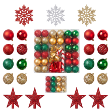 Weihnachtskugeln Weihnachtsdekoration Rote Dekoration Set 50 Stück