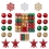 Weihnachtskugeln Weihnachtsdekoration Rote Dekoration Set 50 Stück 1