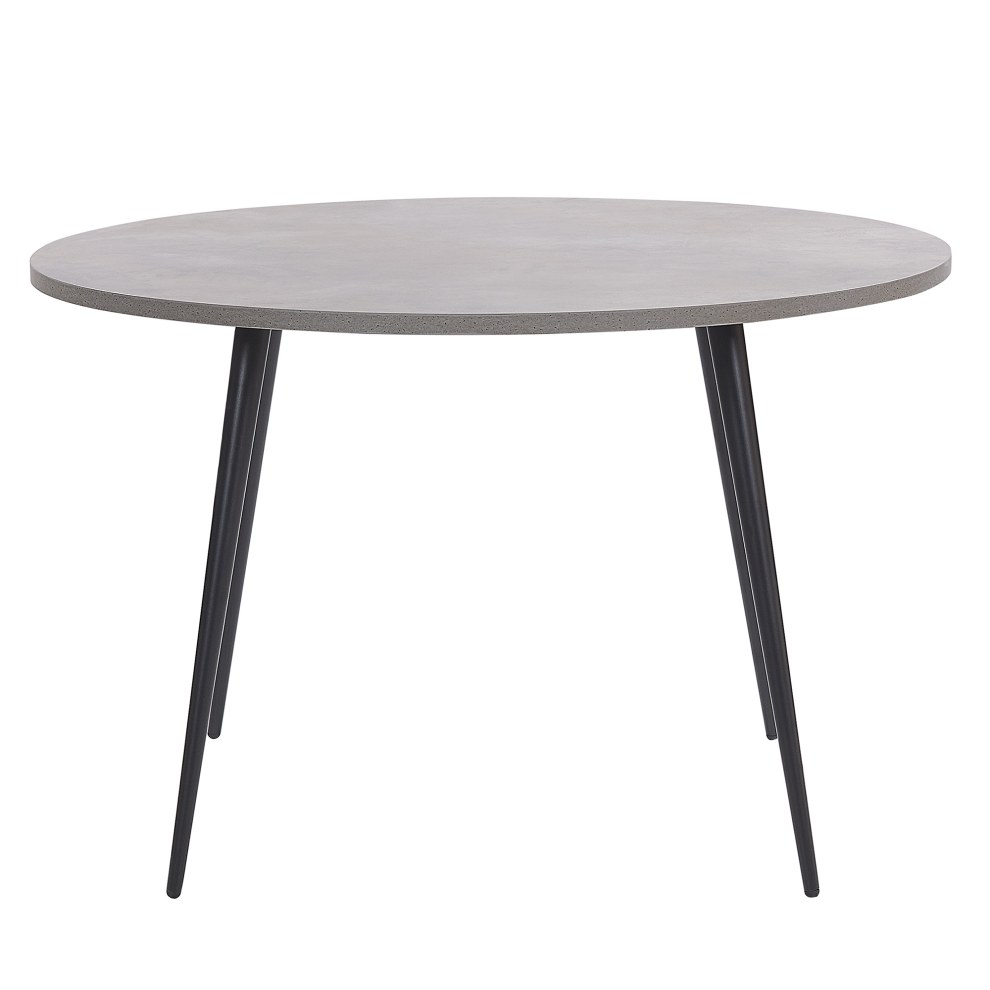 Beliani Dining Table Odeon Grey Concrete Effect 120 Cm 120 Cm