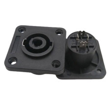 10PCS 4Pin Connector Female Jack Socket NL4 Power Jack Audio Connector Loudspeaker Amplifier Converter with Lock