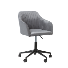 Desk Chair VENICE Velvet Grey