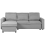 Beliani Corner Sofa Bed 3 Seater NESNA Fabric Light Grey with Storage Right Hand 1