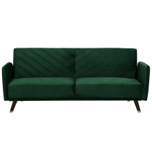 Sofa Bed 3 Seater SENJA Velvet Emerald Green