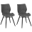 Beliani Set of 2 Dining Chairs LISLE Fabric Grey 1