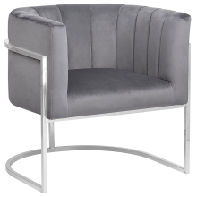 Armchair LARVIK Velvet Grey