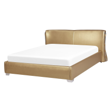 Waterbed Leather PARIS 140 x 200 cm (EU Double) Gold