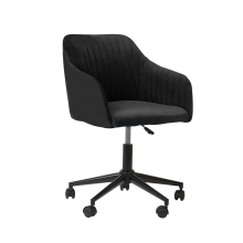 Desk Chair VENICE Velvet Black