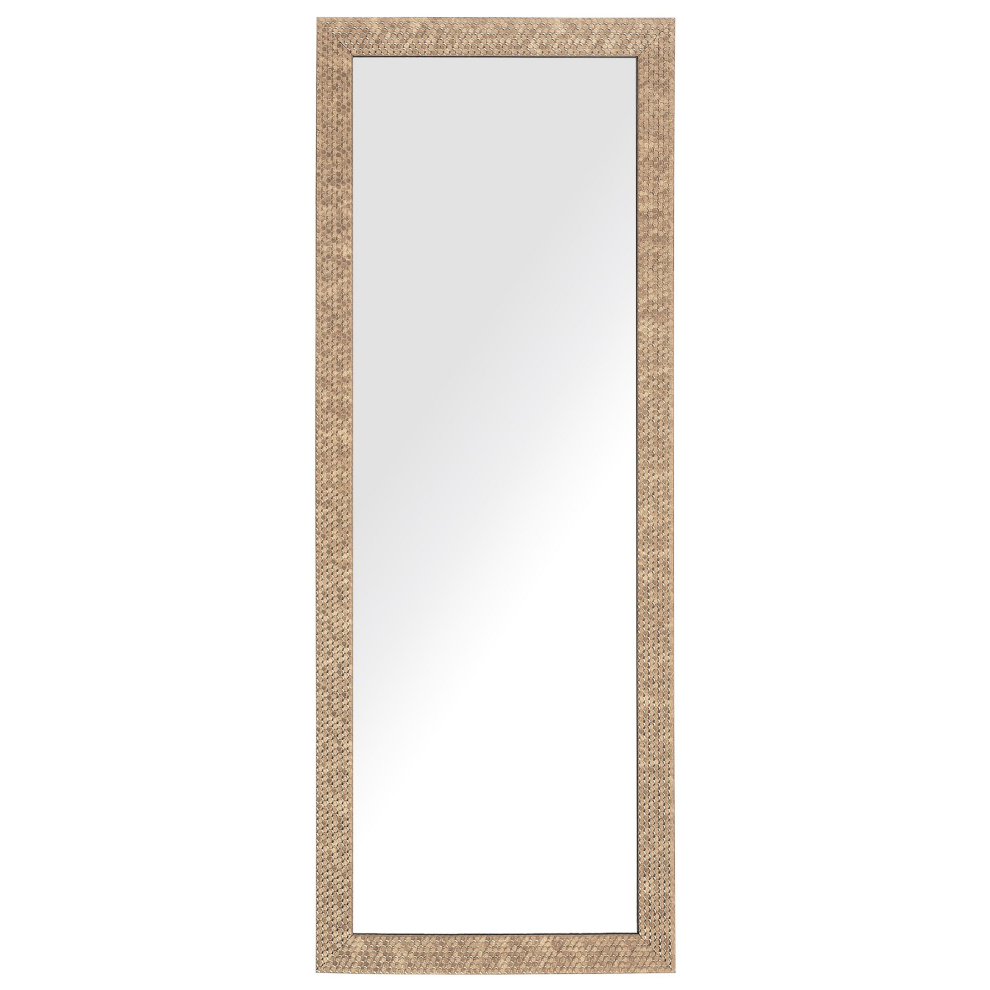 Beliani Wall Mirror Ajaccio 50 Cm 130 Cm Brass