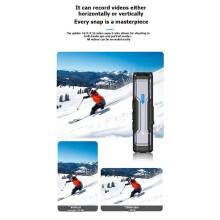 4K Mounted Camera Anti-Shake Video Cameras 1250mAh Battery Body WiFi Camera for Home, Travel, Meeting