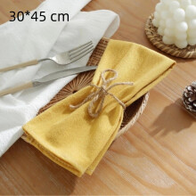 (30x45 Yellow) Retro-Tischsets mit weichen Rüschen, rund, Baumwolle, Tischset, quadratisch, französische Untersetzer, Tischdekoration