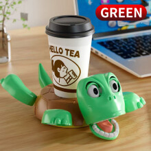(green) 1 x Schildkröten-Untersetzer, rutschfeste und hitzebeständige Silikon-Tisch-Getränkematte, niedliches Küchendekorationsgeschenk