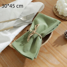 (30x45 Green) Retro-Tischsets mit weichen Rüschen, rund, Baumwolle, Tischset, quadratisch, französische Untersetzer, Tischdekoration