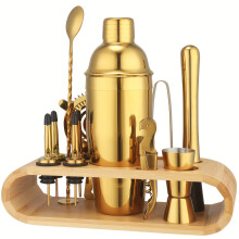 (1) 12-teiliges Bar-Cocktail-Shaker-Set aus Edelstahl, inklusive Shaker und Rührgläsern