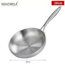 (28cm) Bratpfanne aus Edelstahl 304, antihaftbeschichtet, für gebratenes Steak, unbeschichtetes Küchenkochgeschirr für Gasherd und