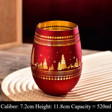(style-1 5pcs) Hoher Glasbecher im Weihnachtsstil, bemalt, geschnitzte Rotweingläser, Weinglas, Geschenk, Ornament, Familientreffen,