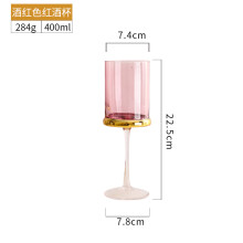 (Burgundy  400ml) Bunte rote und graue Kristall-Champagnergläser, Likörkelche für Bankettsaal-Dekoration, Kristallglasbecher-Set