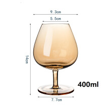 (400ml) Kristall-Bernstein-Rotweinglas-Dekanter, ultradünn, Burgunder-Bordeaux-Kelch, großer Bauch, Verkostungsbecher, Bar, Zuhause,
