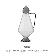 (1600ml Wine decanter) Grauer Weinkelch, Dekanter, Burgunder-Rotweinglas, Bordeaux-Glas, Tassen-Set, Zuhause, leicht, luxuriös, hochwertige