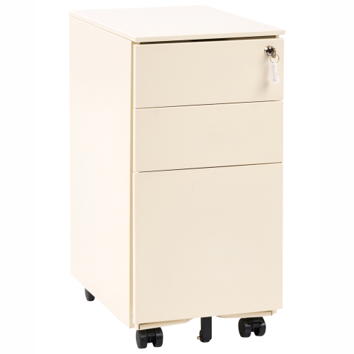 Beliani Storage Unit BOLSENA Metal Light Beige