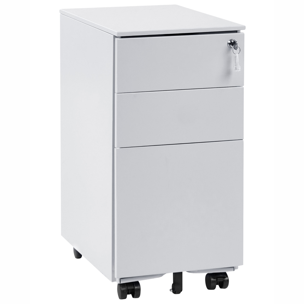 Beliani Storage Unit Bolsena Metal Light Grey