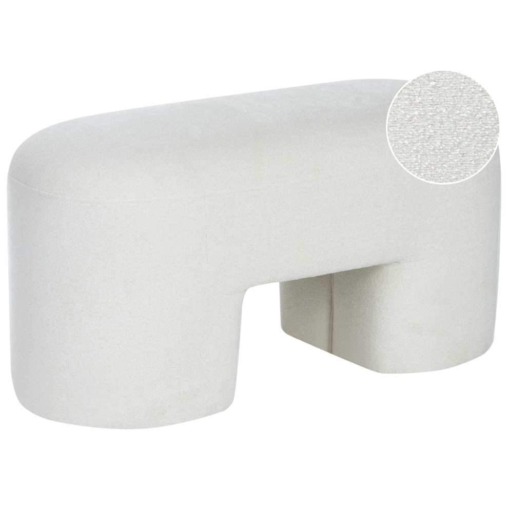 Beliani Upholstered Bench Decorah Boucle White