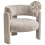 Beliani Armchair BUREA Chenille Light Beige 1