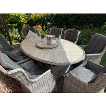 rattan garden furniture premium oval dining set