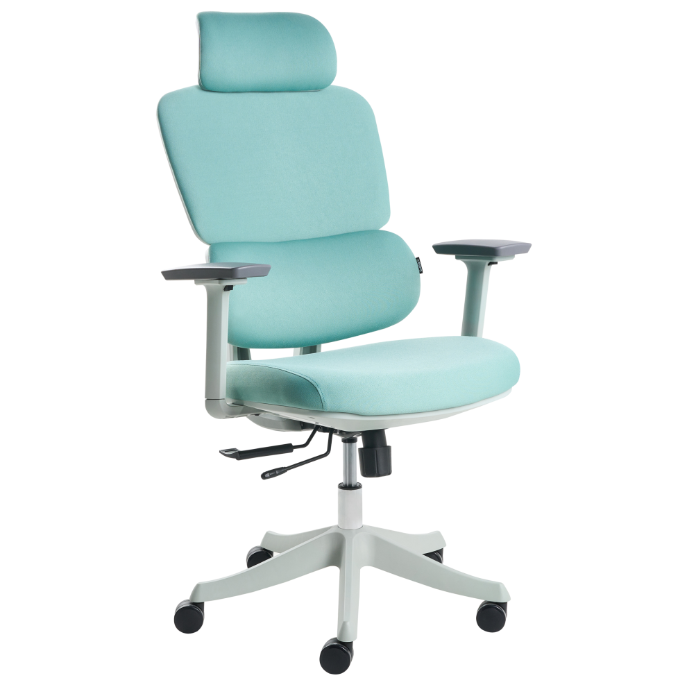 Beliani Office Chair Viscount Fabric Teal