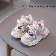 (Pink, 26) Spring Autumn Kids Sneakers Boys Girls Sport Shoes Fashion Mesh Breathable Kids Casual Shoes Toddler Boys Girls Running