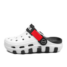 (WHITE, 34) Kinder Hausschuhe Jungen Clogs Sommer Strand Schuhe Sneaker Lässige Bequeme Indoor Outdoor Sport Sandalen für Jungen 4 bis 10