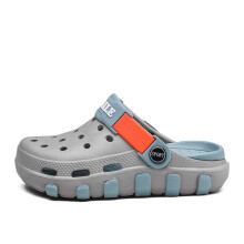 (grey blue, 35) Kinder Hausschuhe Jungen Clogs Sommer Strand Schuhe Sneaker Lässige Bequeme Indoor Outdoor Sport Sandalen für Jungen 4 bis 10