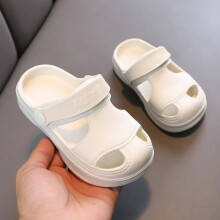 (WHITE, 16) Kinder-Höhlenschuhe, Sommer-Jungen, rutschfeste Baby-Strandschuhe mit weicher Sohle, Mädchen-Baby-Cartoon-KINDER-Hausschuhe