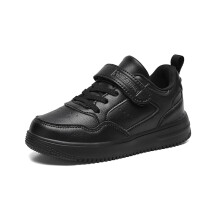 (Black, 36) Schwarz Kinder Schuhe Sport Laufen Lässig Gehen Student Mode Neue Leder kinder Turnschuhe Atmungsaktive Weiche Kind Out