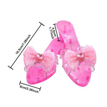 (Pinks) Prinzessin Kristall Schuhe Cosplay Prop High Heels Pretend Spielen haus spiele Sparkly Bühne Für Bühne Maskerade Party