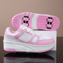 (pink, 31) Allrad-Rollenschuhe, Jungen- und Mädchen-Wanderschuhe, lässige Outdoor-Sportschuhe zum Rutschen und Schrumpfen von Schülern,