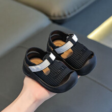 (YB912black, 26) 2026 Neue Sommer-Baby-Sandalen für 0–3 Jahre, geschlossene Zehen, Anti-Kick, rutschfeste weiche Sohle, Wanderschuhe für