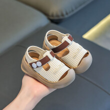 (YB912WHITE, 22) 2026 Neue Sommer-Baby-Sandalen für 0–3 Jahre, geschlossene Zehen, Anti-Kick, rutschfeste weiche Sohle, Wanderschuhe für