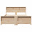 VidaXL vidaXL Bed Frame with Headboard Brown 150 x 200 cm Engineered Wood 5