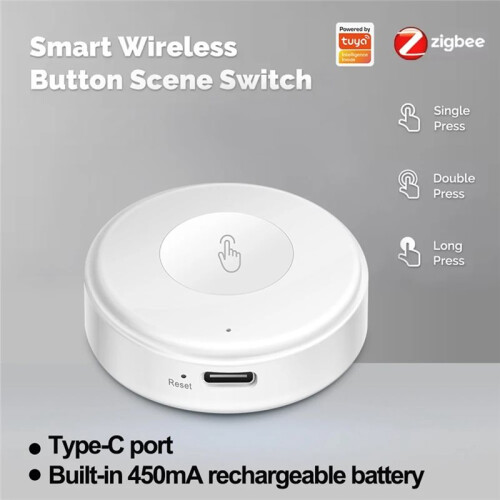 Tuya Zigbee  Button  Scene , Mobile Setting Multi-Scene Linkage Wireless Remote Controllerl 2