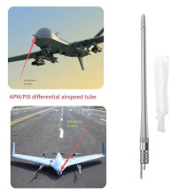 Tubo de Pitot de Dupla Pressão Dinâmica e Estática para Medidor de Velocidade Diferencial em Drones RC de Asa Fixa